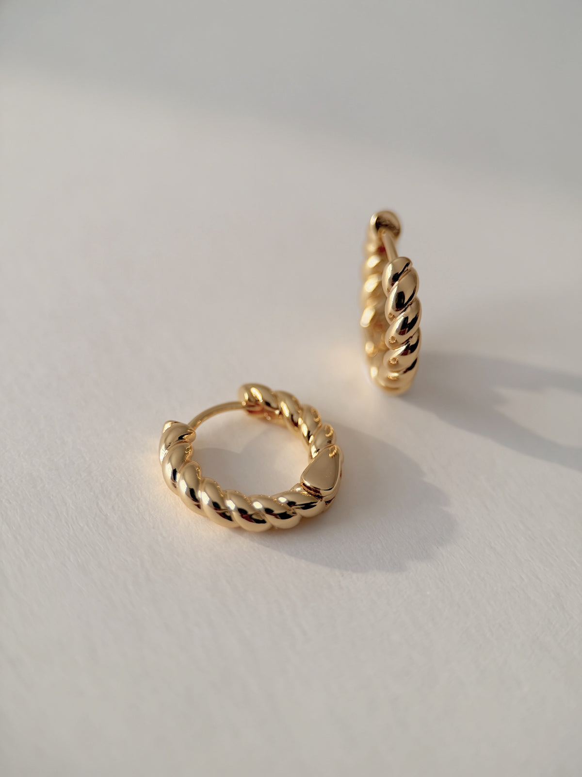 Gold Twisted Hoops
