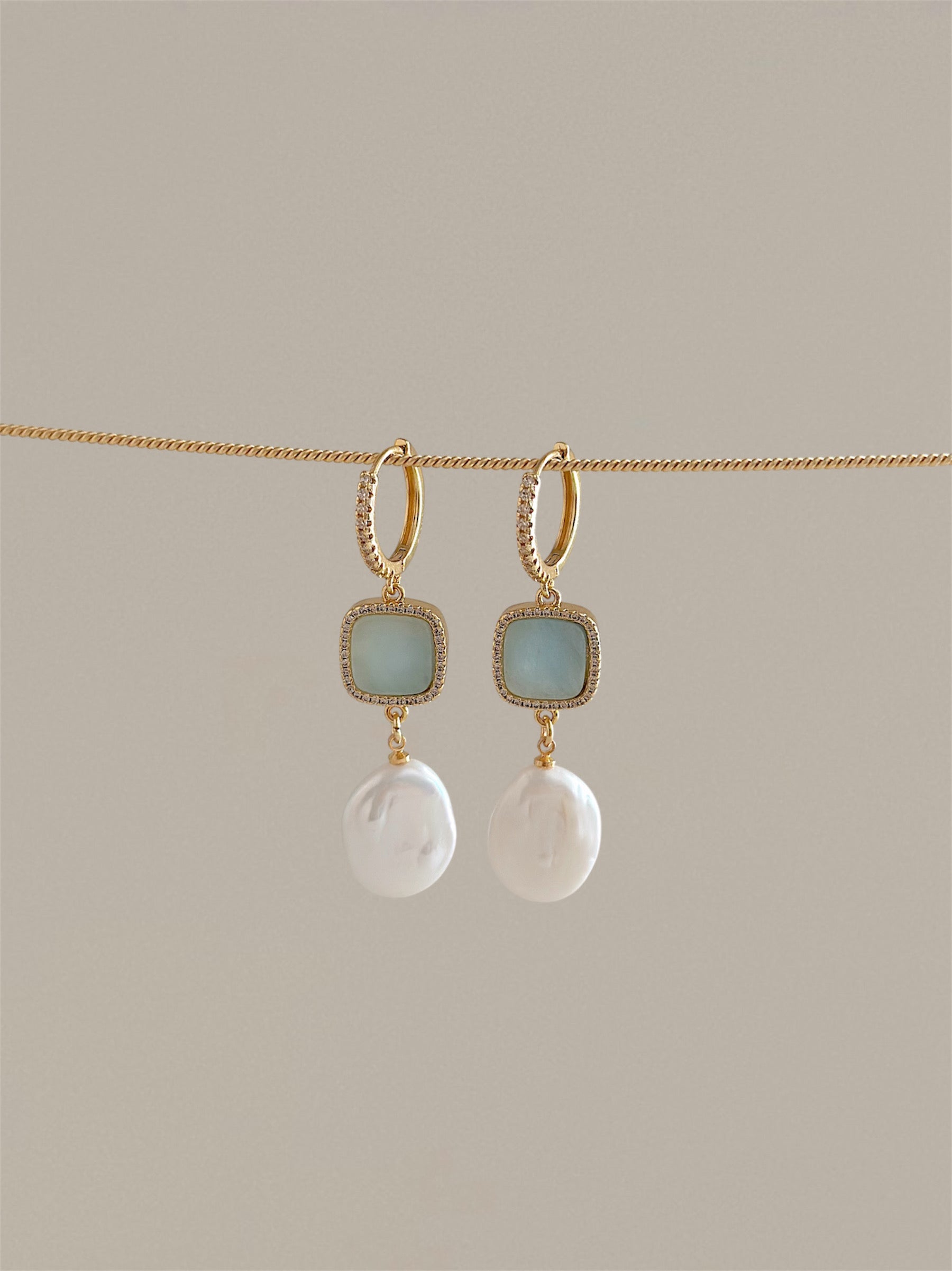 COVE blue agate earrings