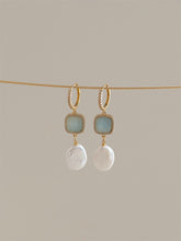 Load image into Gallery viewer, COVE blue agate earrings
