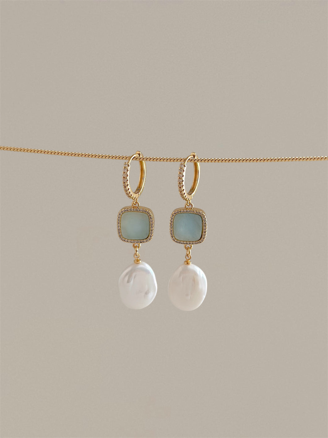 COVE blue agate earrings