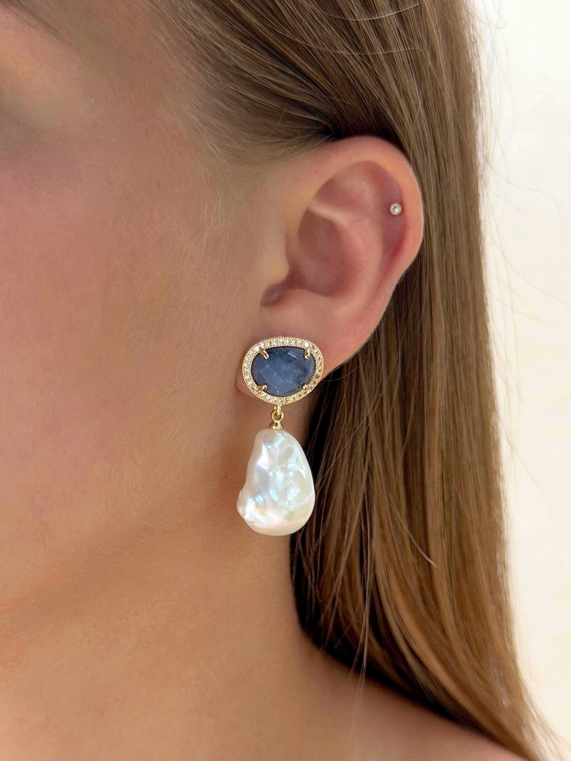 HAZEL Lapis Lazuli Earrings