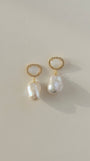 HAZEL White Opal Earrings
