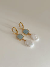 Load image into Gallery viewer, COVE blue agate earrings
