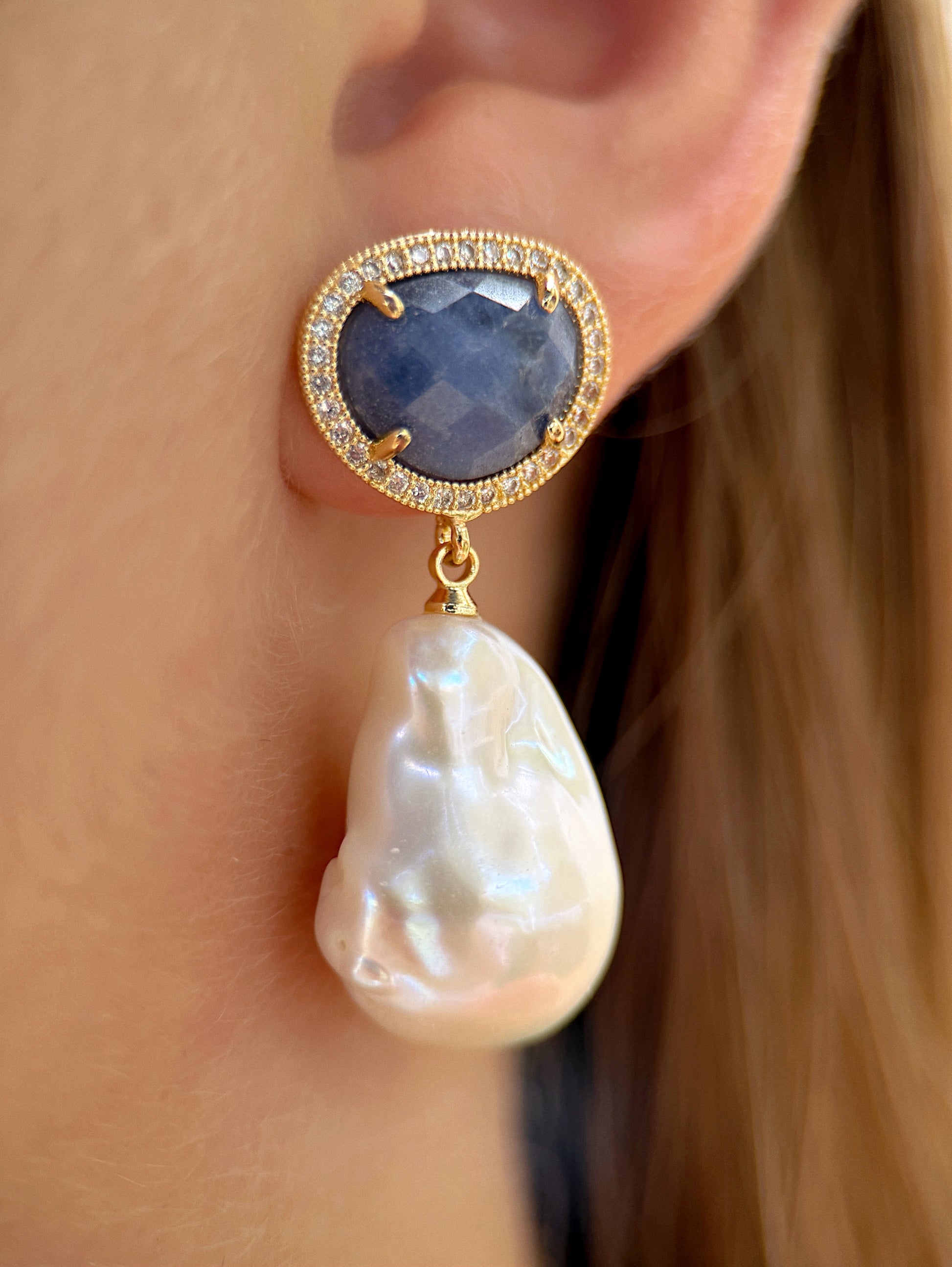 HAZEL Lapis Lazuli Earrings