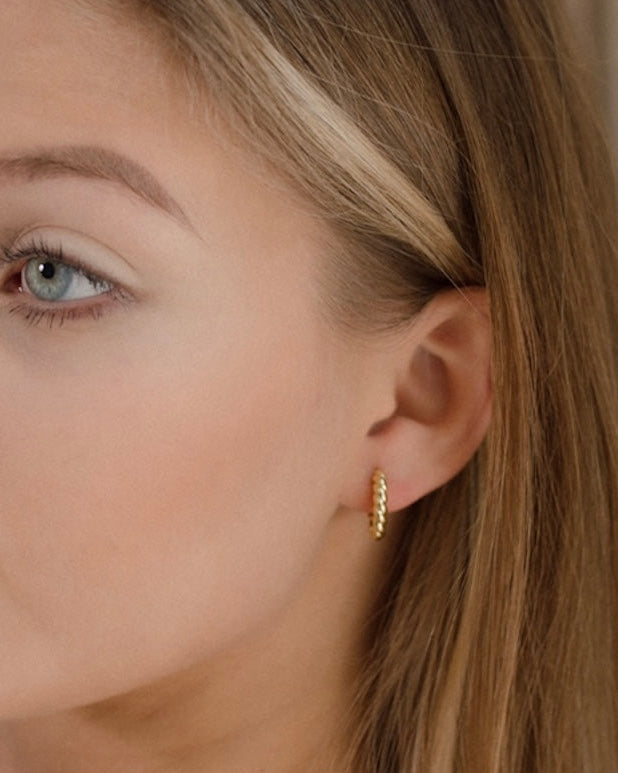 Gold Twisted Hoops