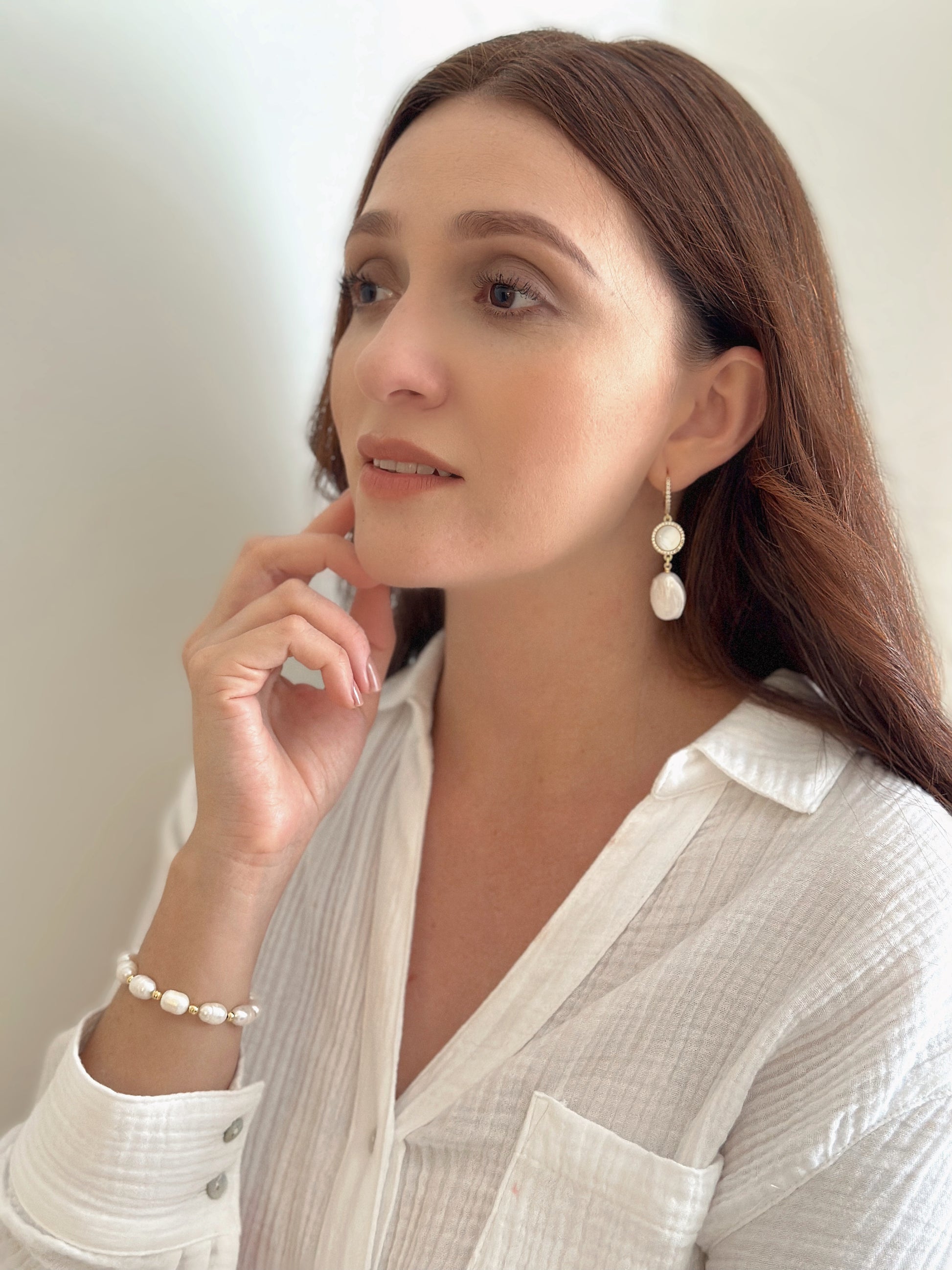 AINE moonstone earrings