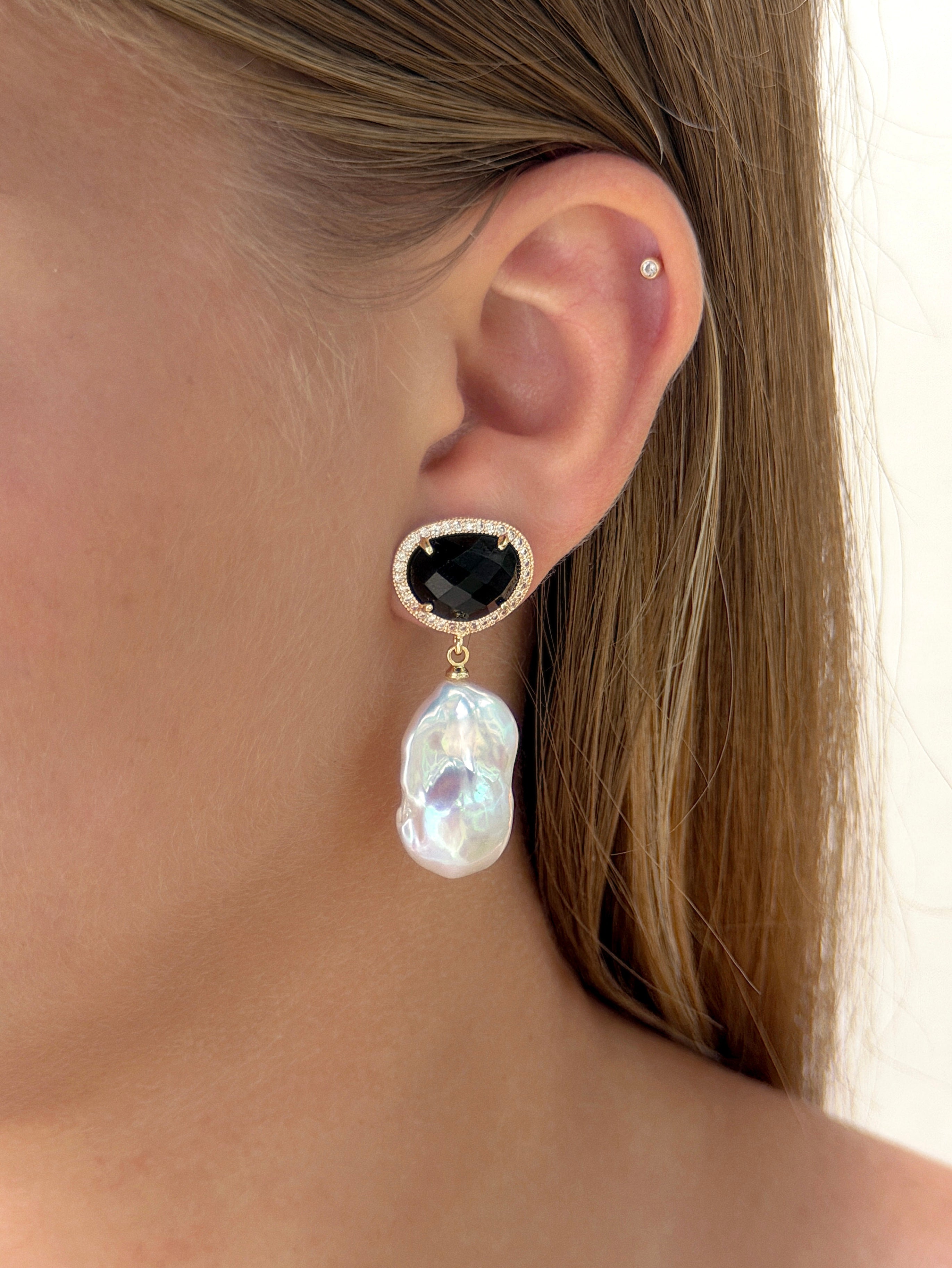 HAZEL Black Onyx Earrings
