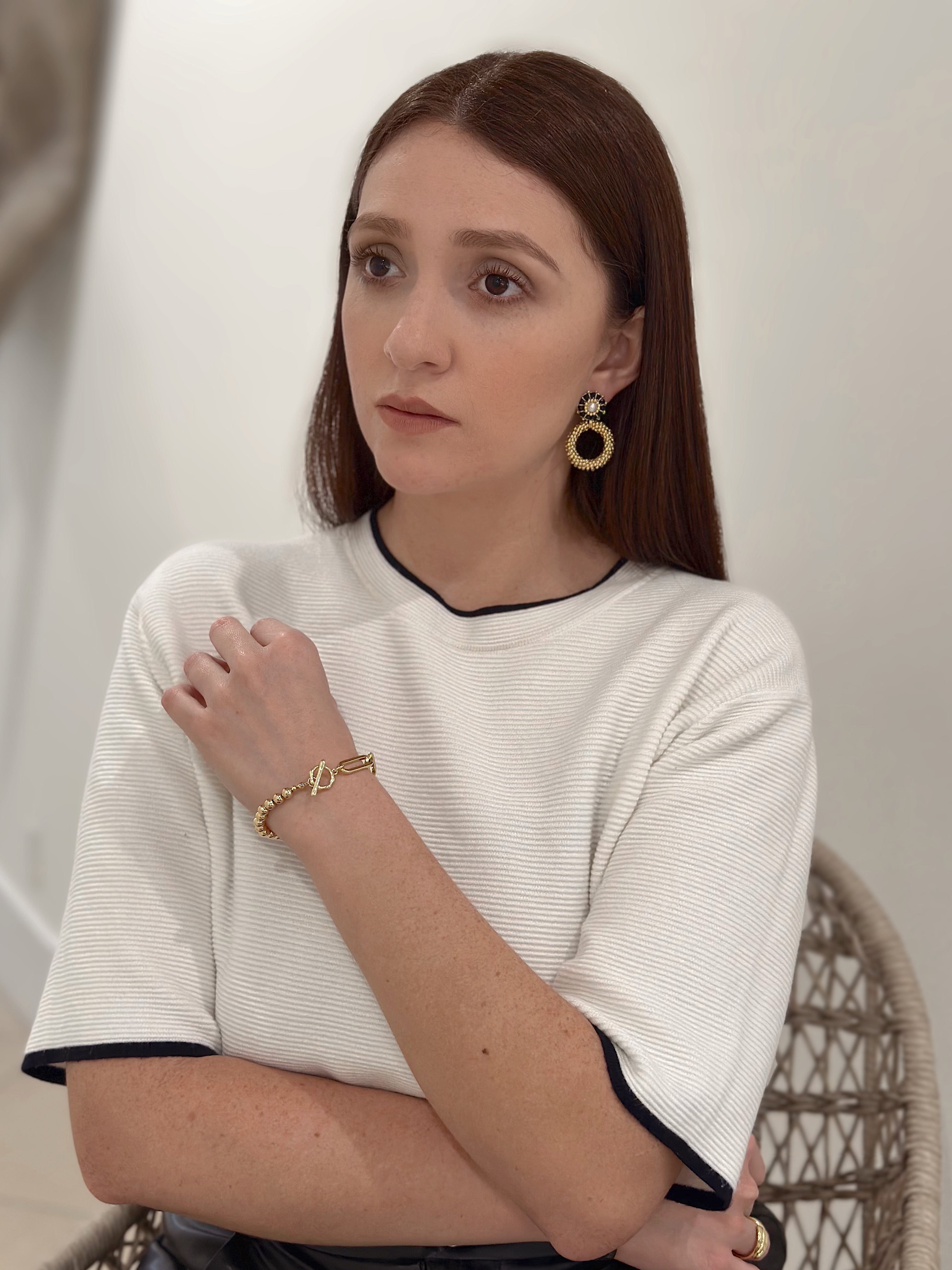 AURORA black earrings