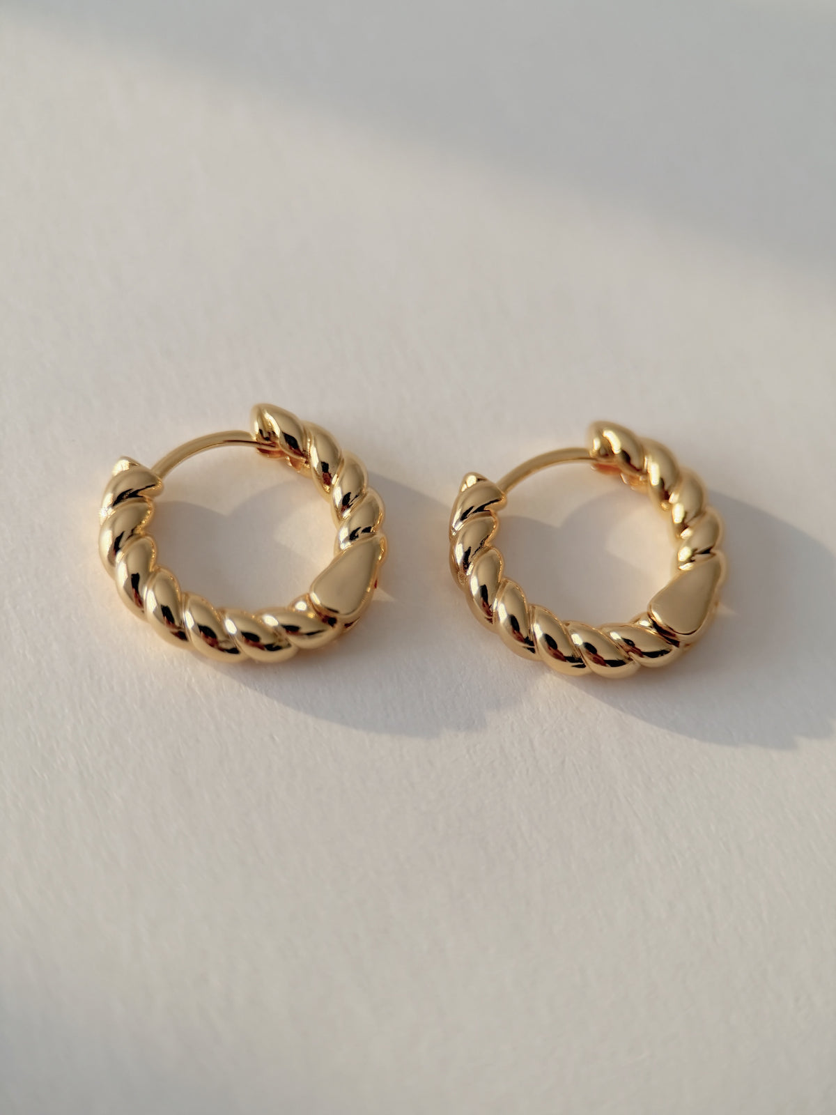 Gold Twisted Hoops