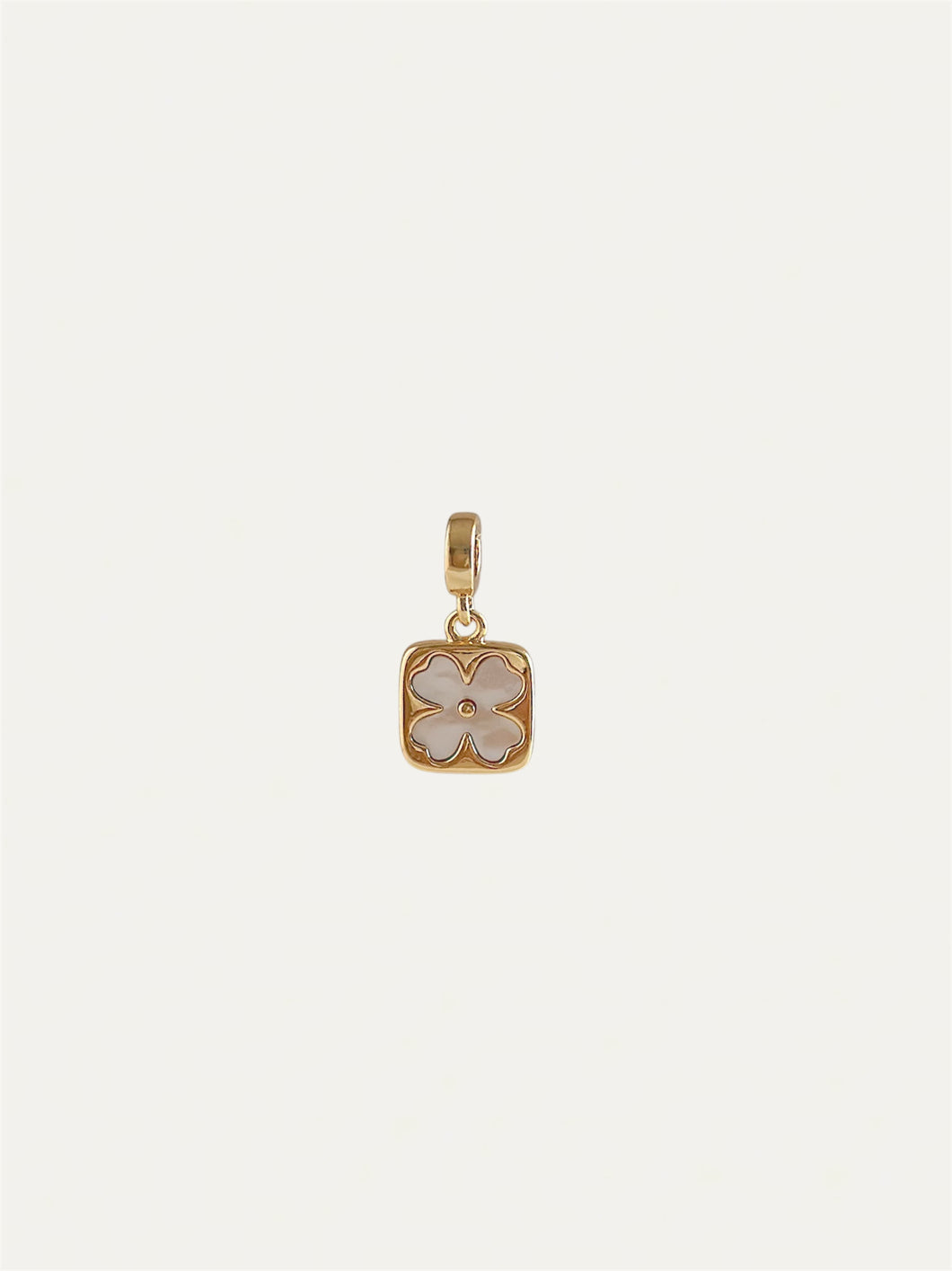 Quatrefoil Flower Charm